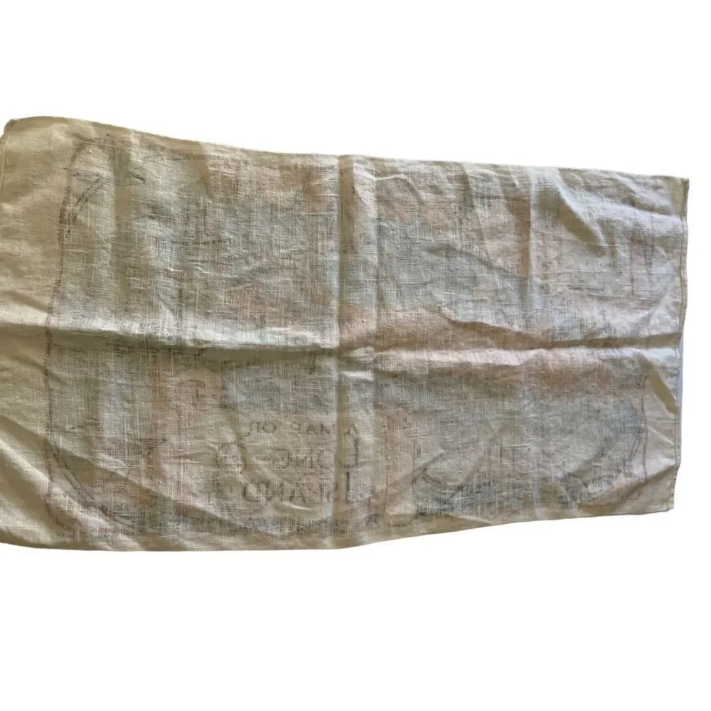Vintage 70s Richard Batchelder A Map of Long Island Print on Linen